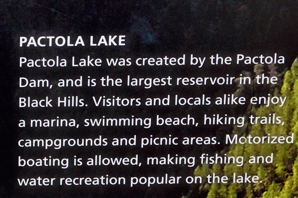 Pactola Lake sign
